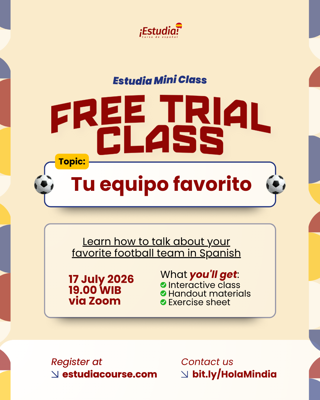 Estudia Free Trial Class - Tu Equipo Favorito 